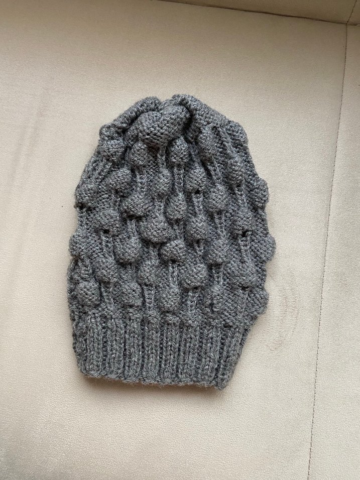 Gri Örgü Kadın Bere - Görsel 3