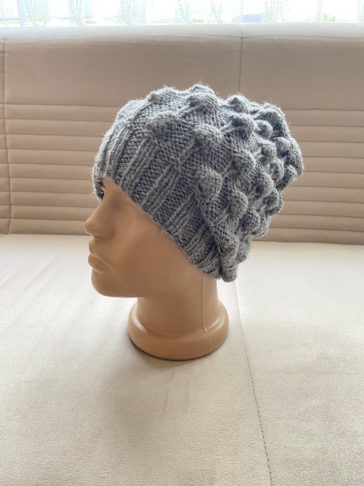 Gri Örgü Kadın Bere - Görsel 2