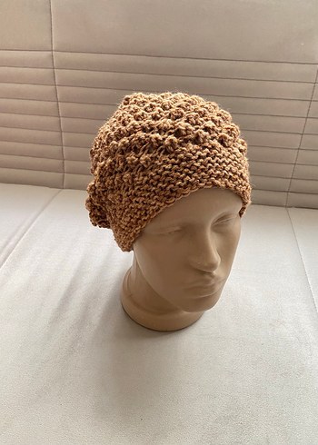 Bej Örgü Kadın Bere - Görsel 3