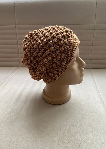 Bej Örgü Kadın Bere - Görsel 5