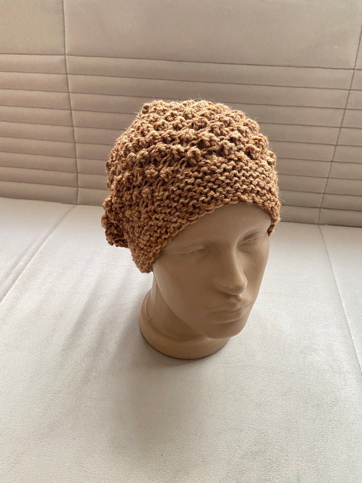 Bej Örgü Kadın Bere - Görsel 3