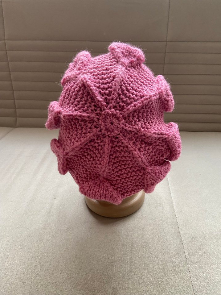 Pembe Örgü Kadın Bere - Görsel 5