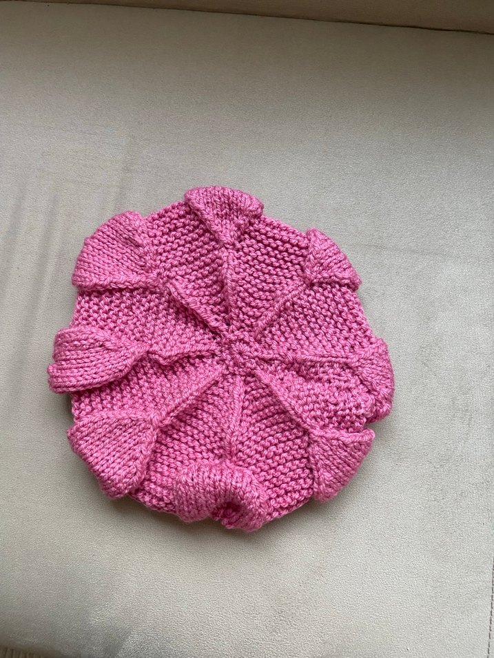 Pembe Örgü Kadın Bere - Görsel 2