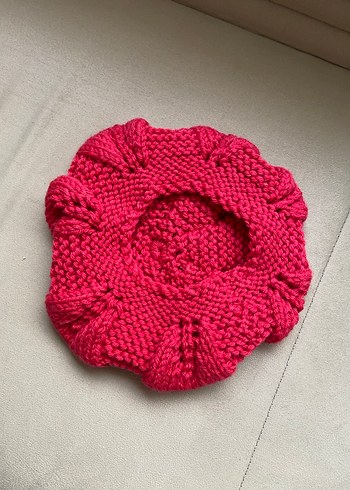 Pembe Örgü Kadın Bere - Görsel 6