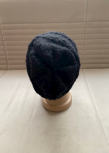 Siyah Örgü Kadın Bere - Görsel 3