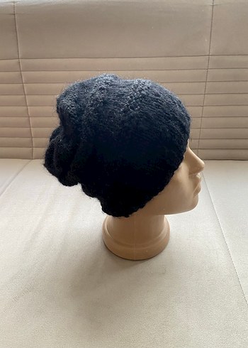 Siyah Örgü Kadın Bere - Görsel 5