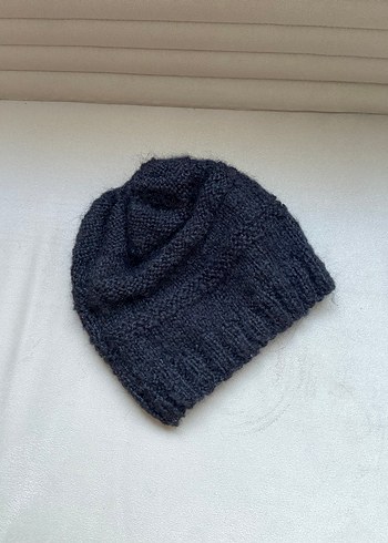 Siyah Örgü Kadın Bere - Görsel 2