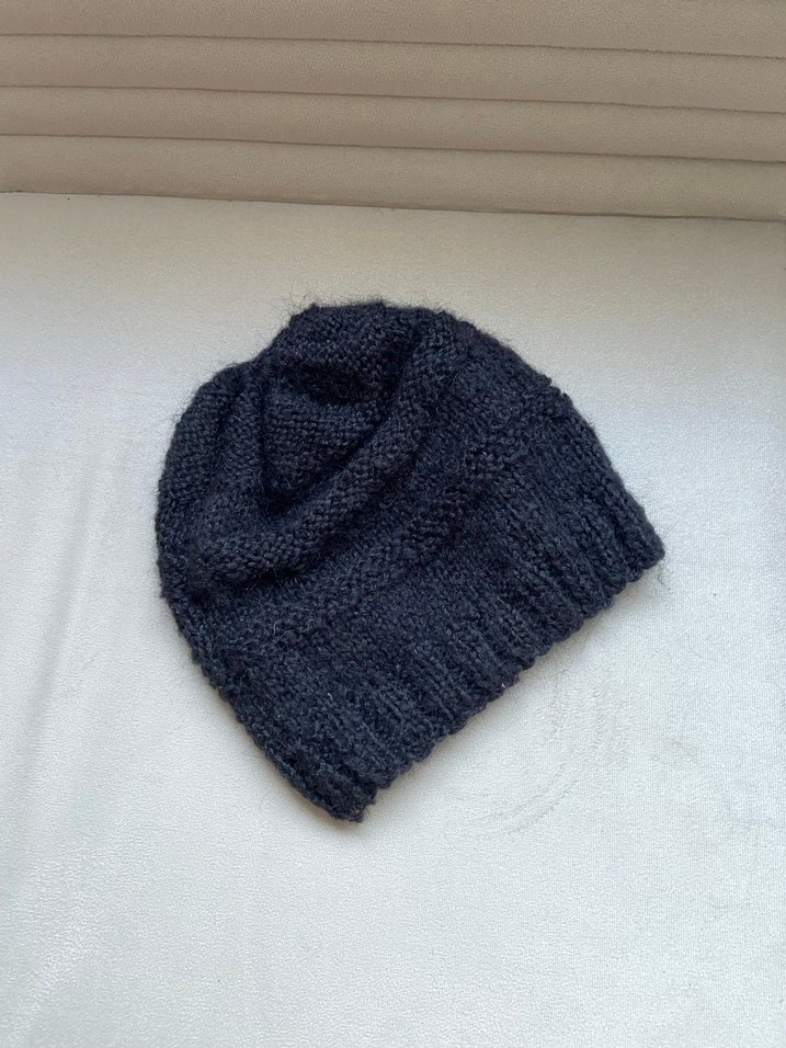 Siyah Örgü Kadın Bere - Görsel 2