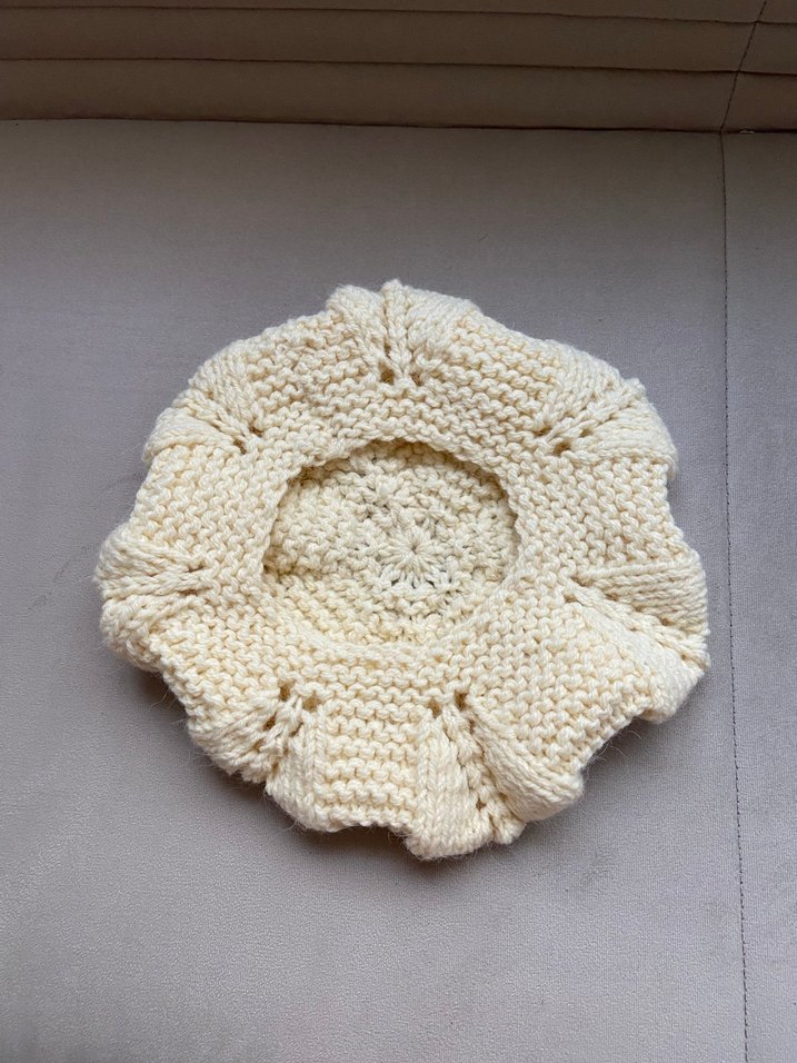 Krem Örgü Kadın Bere - Görsel 5