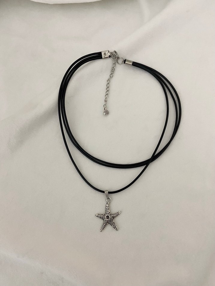 Siyah deniz Yıldızlı  Kolye - Görsel 2