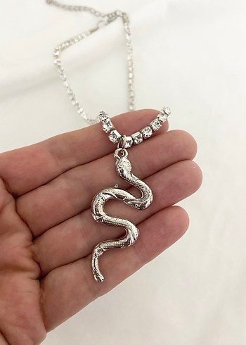 Yılan uçlu suyolu kolye - Görsel 2