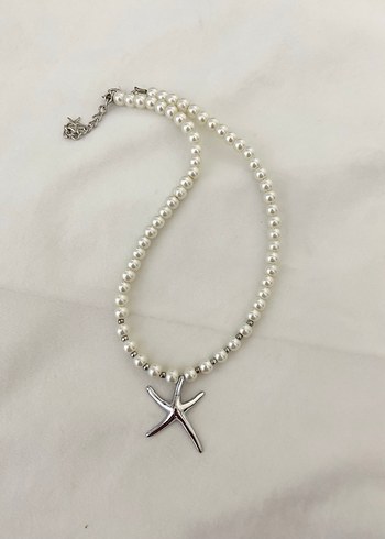 Deniz Yıldızı ekru renk inci Kolye - Görsel 2