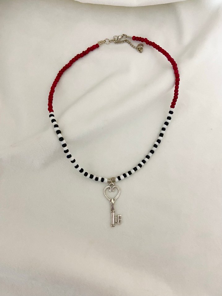 Etnik Desenli Boncuklu Anahtar Kolye - Görsel 2