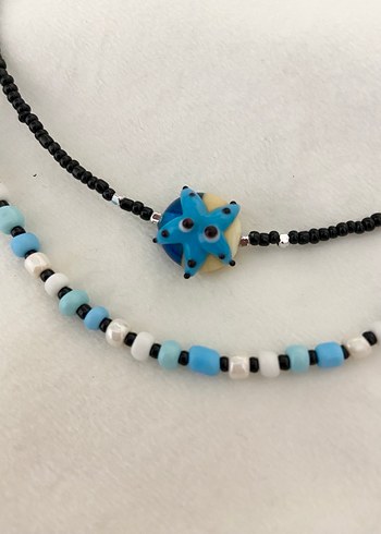 Murano denizyıldızlı kombin kolye - Görsel 3