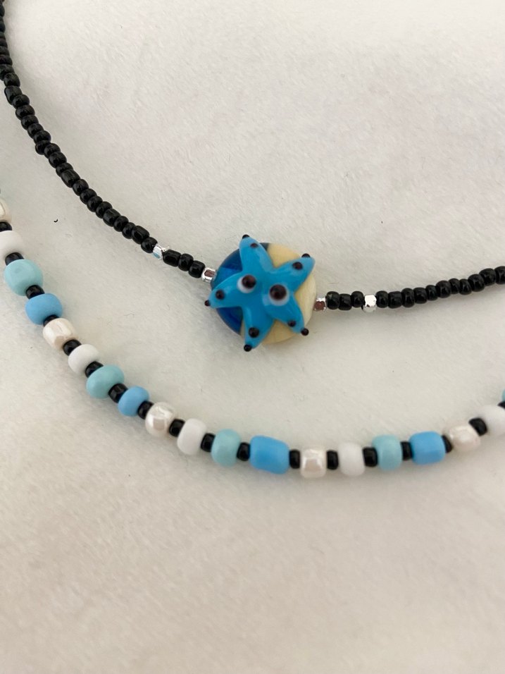 Murano denizyıldızlı kombin kolye - Görsel 3