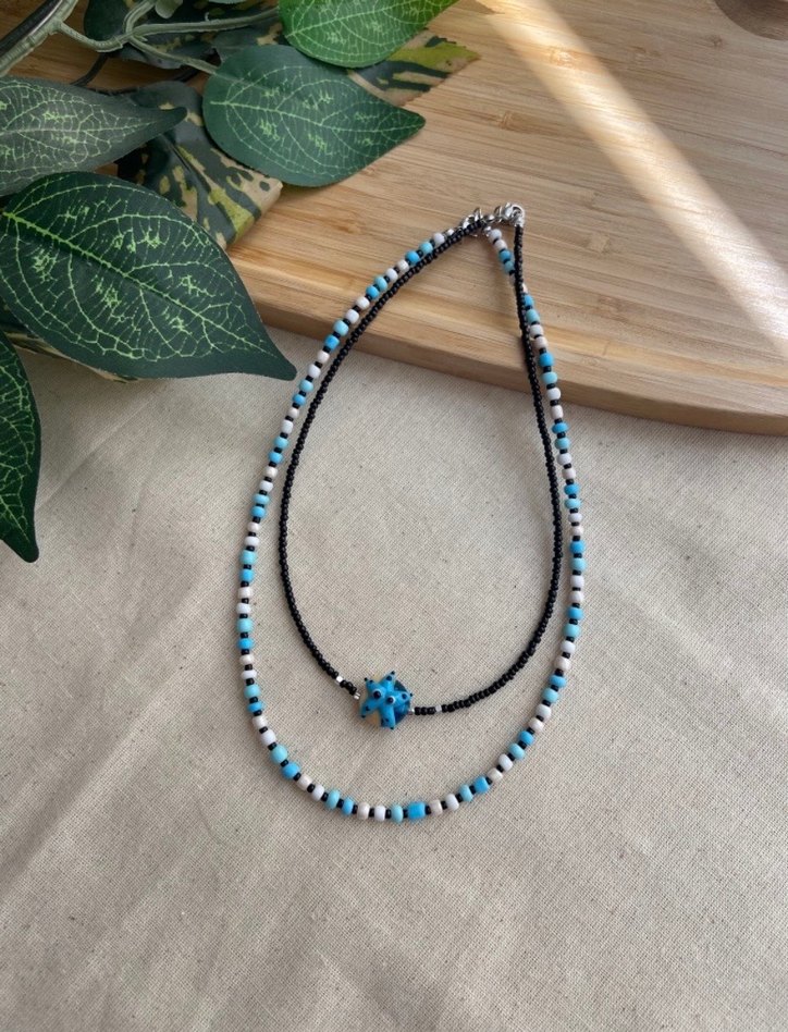 Murano denizyıldızlı kombin kolye - Görsel 5