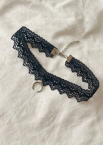 Dantel Detaylı Siyah Gotik choker - Görsel 2