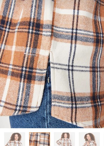 Trendyol & Milla Düğmeli Uzun Kollu Kahverengi Oversize Gömlek