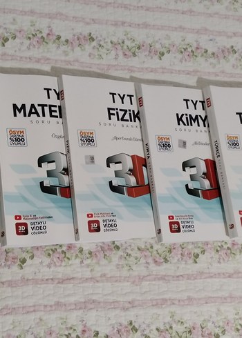 TYT 3D Soru Bankası Seti -Fizik,Kimya, Matematik,Geometri,Türkçe
