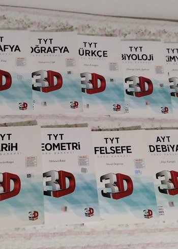 3D Yayınları 2.El Test Kitapları