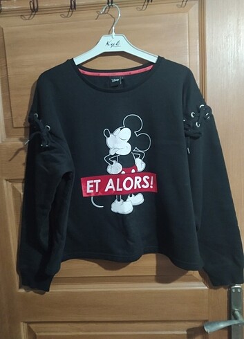 Mickey Mouse Bağcık Detaylı Sweatshirt