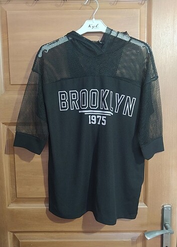 Brooklyn Baskılı Fileli Tişört/ T-shirt