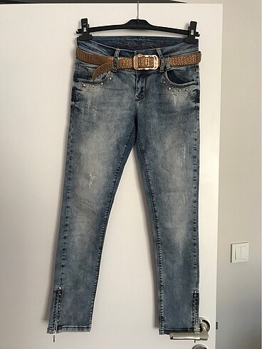 düşük bel yırtık vintage jean