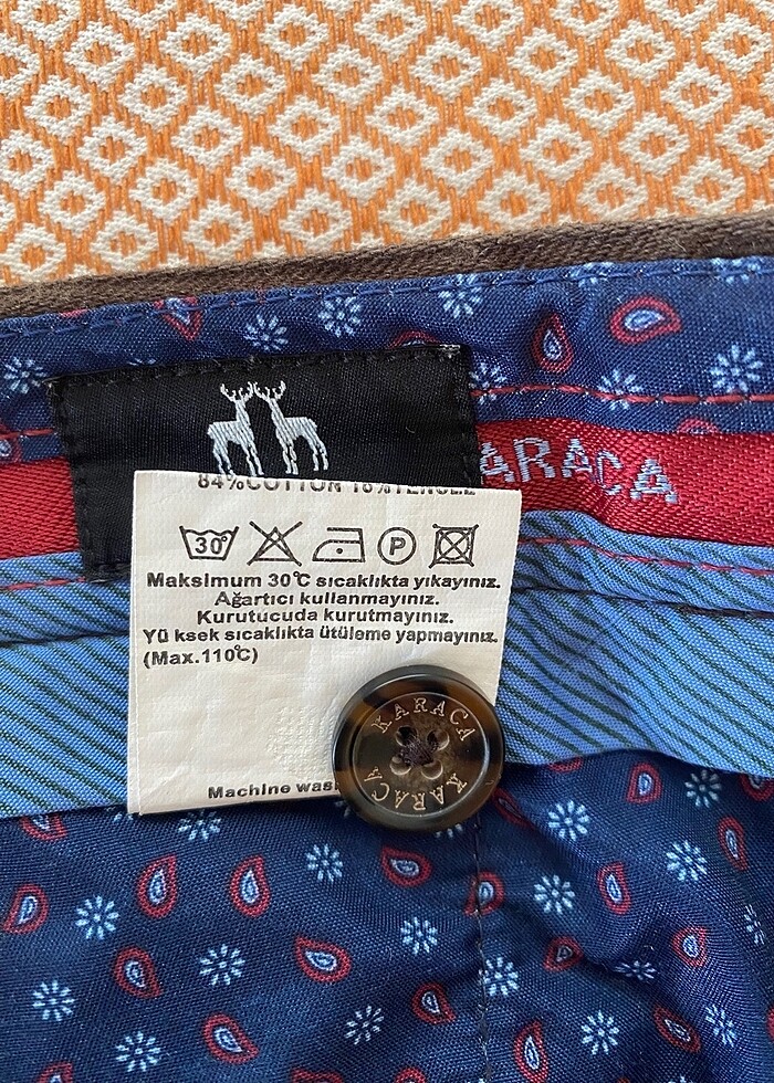 Kahverengi pamuklu erkek pantolonu Karaca markalı - Görsel 5