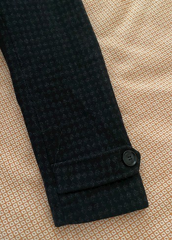 Düğmeli Gri Erkek Midi Kaban dufy markalı - Görsel 5