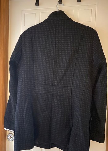 Düğmeli Gri Erkek Midi Kaban dufy markalı - Görsel 3