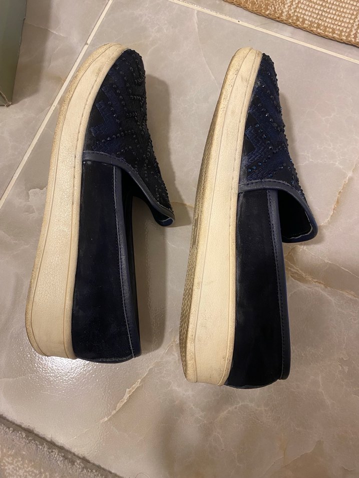 Mavi Nakışlı ve Payetli  kadın ayakkabı tanca markalı - Görsel 4