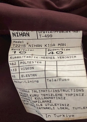 Nihan markalı bordo kürklü kaban - Görsel 9