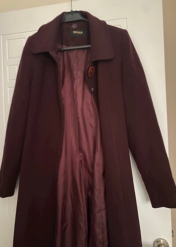 Nihan markalı bordo kürklü kaban - Görsel 6