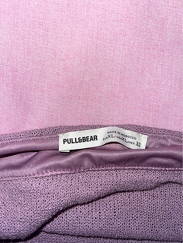 xl Beden mor Renk Pull&Bear straplez elbise