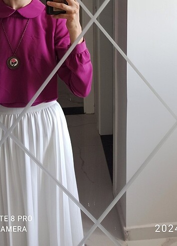 Mor  kadın gömlek  - Görsel 7