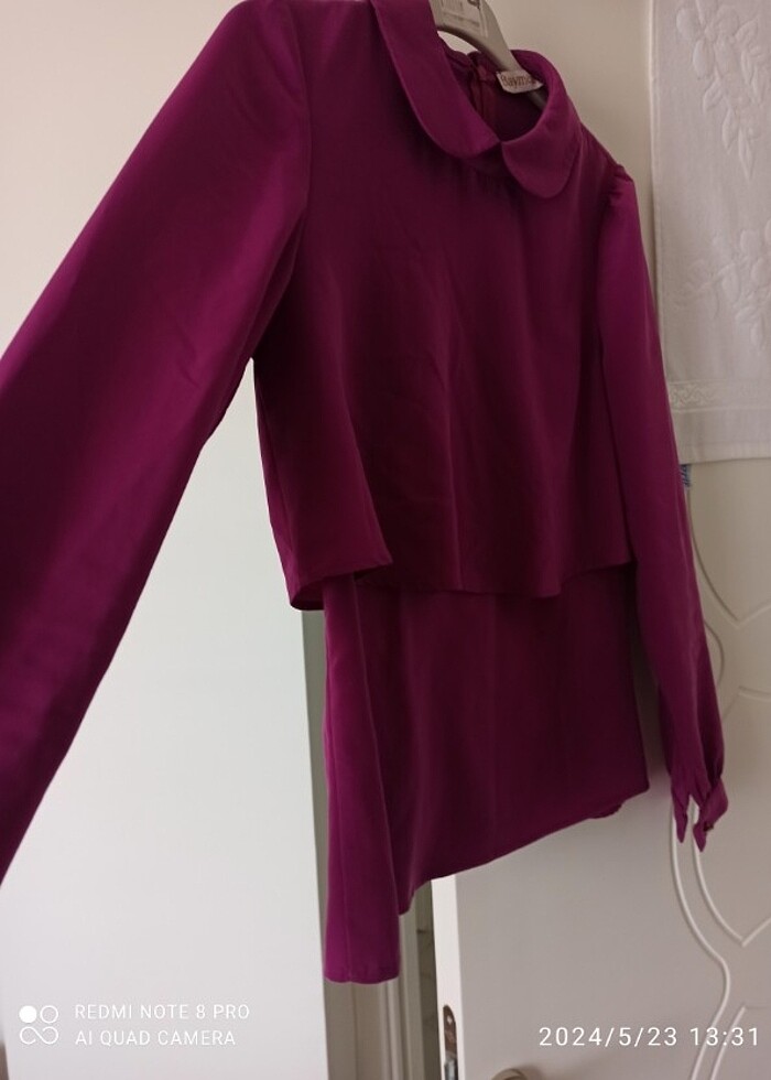 Mor  kadın gömlek  - Görsel 4