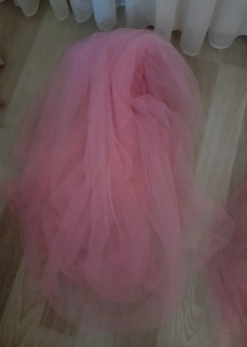 Boncuk İşlemeli Pembe Straplez Uzun Abiye - Görsel 9