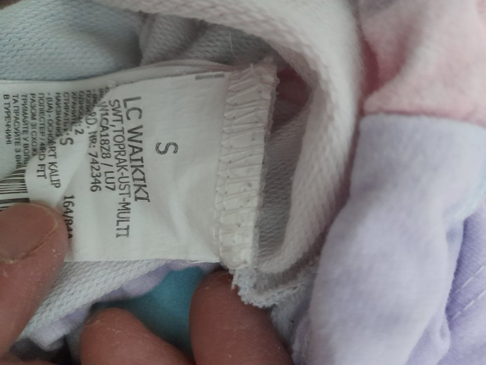 Kadın Pastel Renkli Batik Desenli Sweatshirt - Görsel 3