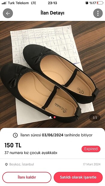 Kız çocuk ayakkabı