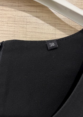 Siyah Drapeli Midi Elbise - Görsel 2