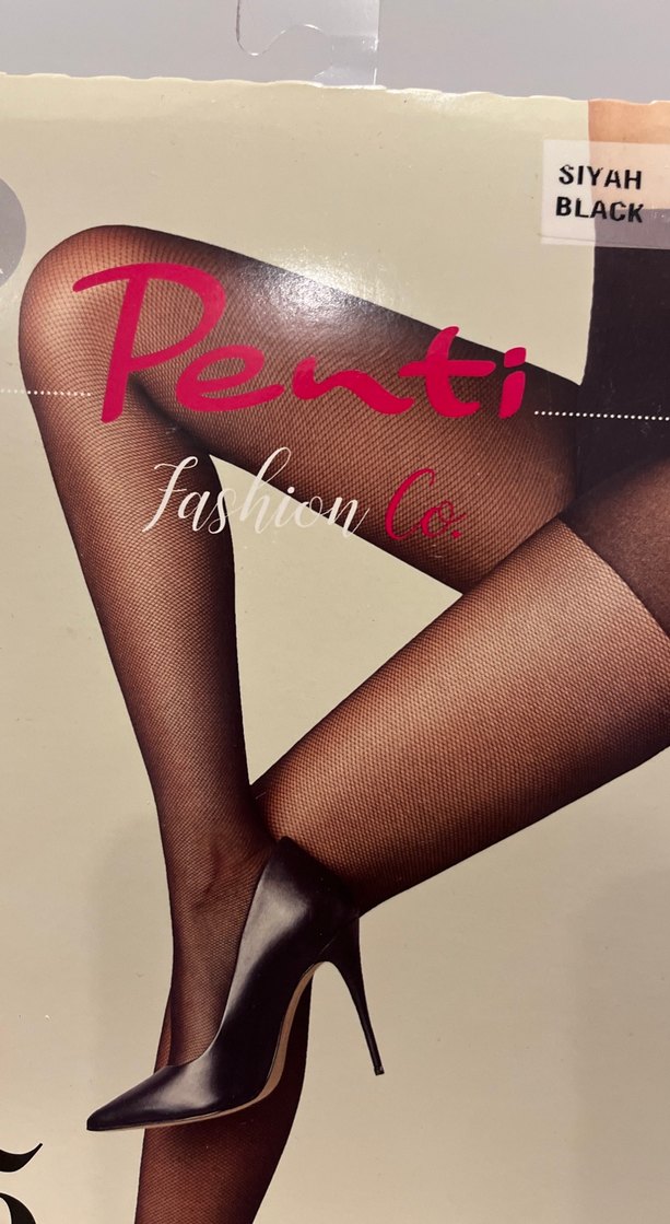 Siyah Tül Külotlu Çorap - Görsel 4