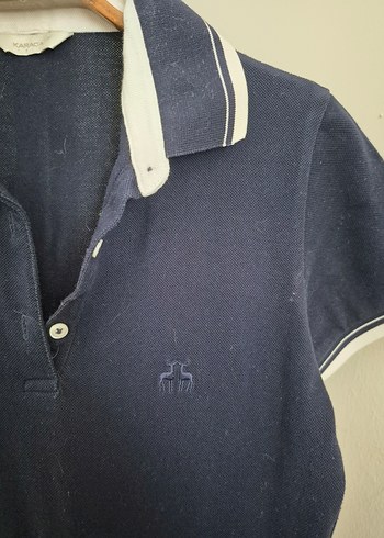 Karaca Karaca Lacivert Polo Yaka Midi Elbise