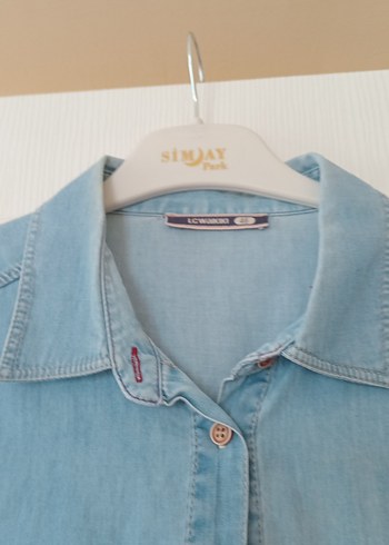 Mavi Denim Kadın Gömlek, Uzun Kollu, Düğmeli - Görsel 2