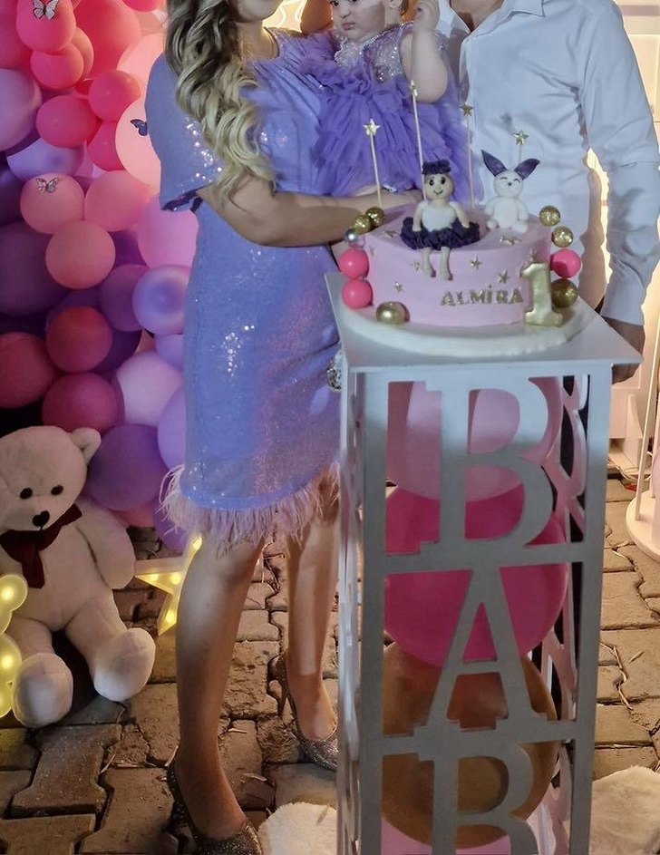 Parlak payetli Mor Simli Elbise - Görsel 4