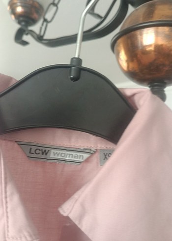 LC Waikiki Uzun Kollu Pembe Keten Gömlek