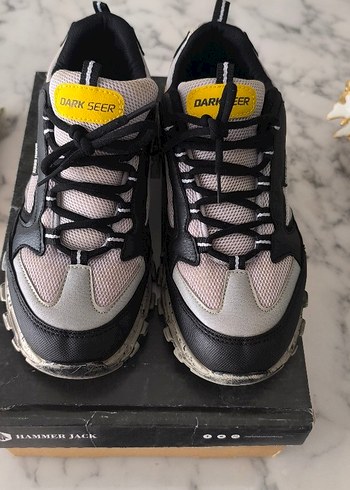 Sarı Detaylı Gri Spor Erkek Sneakers - Görsel 2