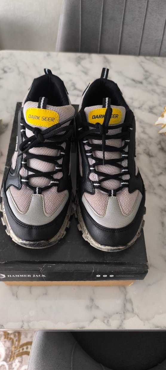 Sarı Detaylı Gri Spor Erkek Sneakers - Görsel 2