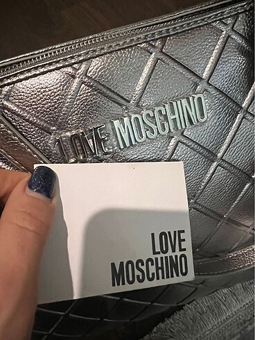 Beden gri Renk love moschino kadın kol çantası