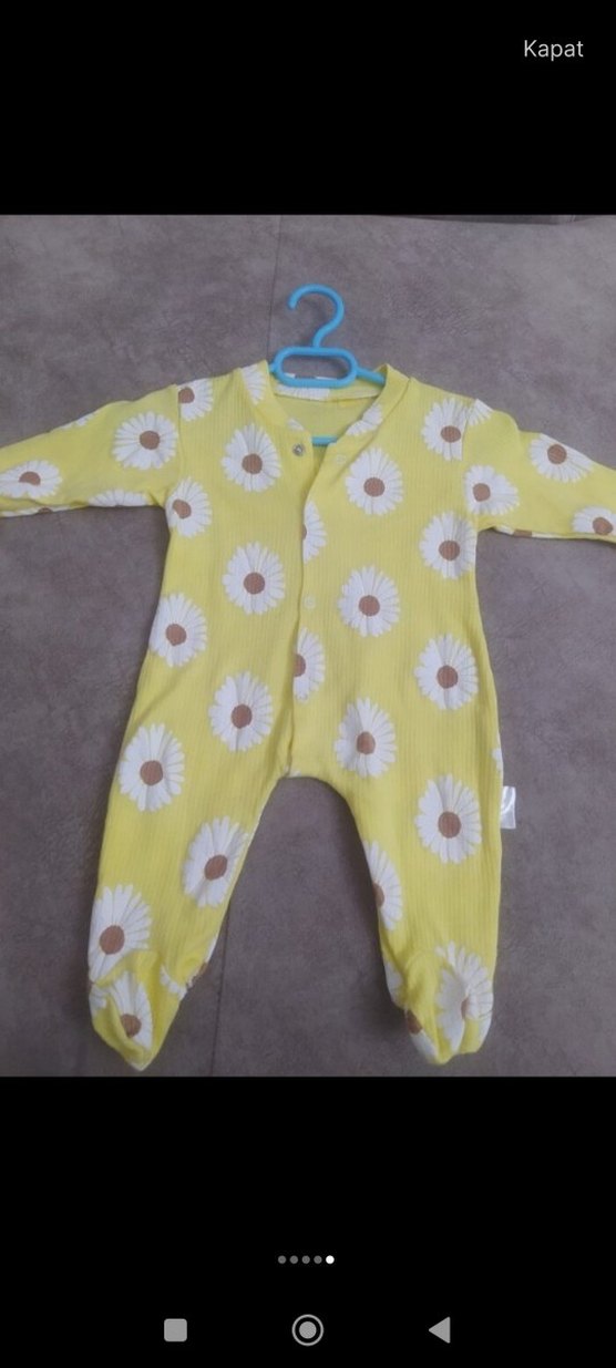 Beyaz Uzun Kollu Bebek Tulum Seti - Görsel 3