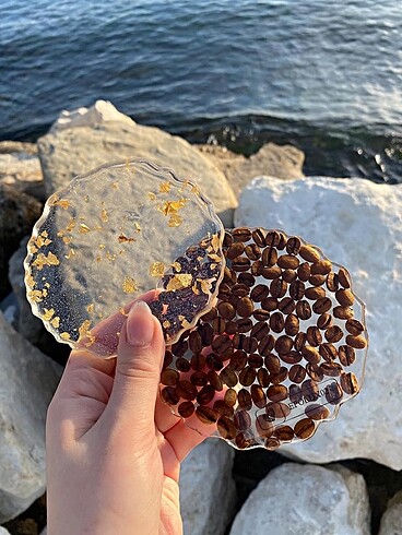 Altın Varak Bardak Altlığı 6?lı